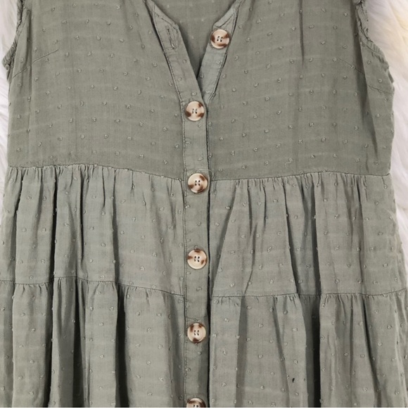 Altar’d State Mini Dress or Long Tunic w/Swiss Dots, Button Front, Lined, SZ L - Picture 8 of 8
